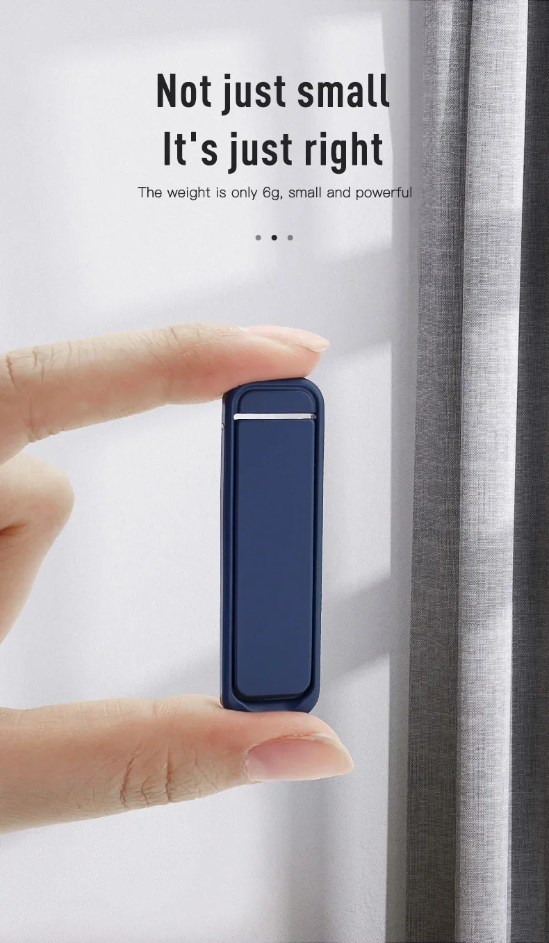 Bunter Metallhalter für Mobiltelefone, Streifenform, Aufkleber auf der Rückseite, einfache tragbare Handyhalterung für iPhone 16, 15, 14, Xiaomi – Detail 5