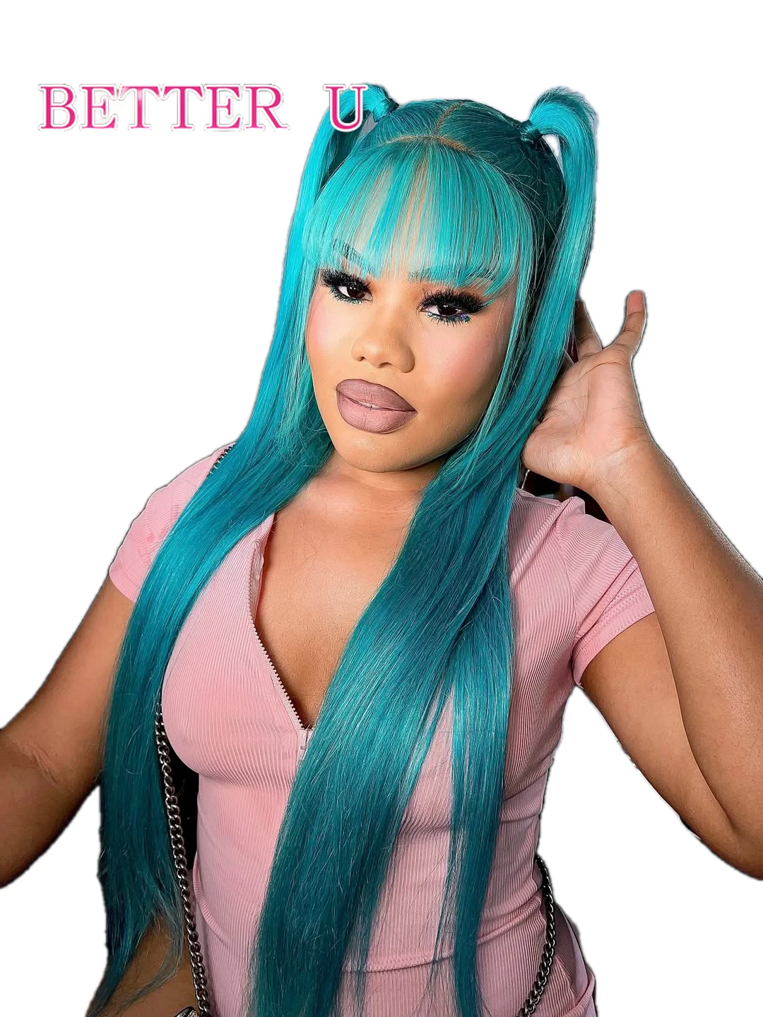 40 بوصة باروكة من شعر طبيعي أزرق 13x6 الدانتيل الجبهة الباروكات قبل قطعها البرازيلي الأخضر الأزرق 13x4 الدانتيل الشفاف شعر مستعار أمامي للنساء #3