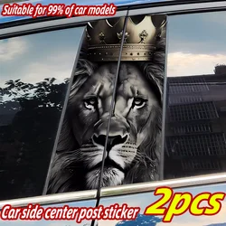 Lion Car Stickers Auto B-pillar Car Center Column Decoration Cover Scratches Waterproof Sunscreen Vinyl Decals Accessories