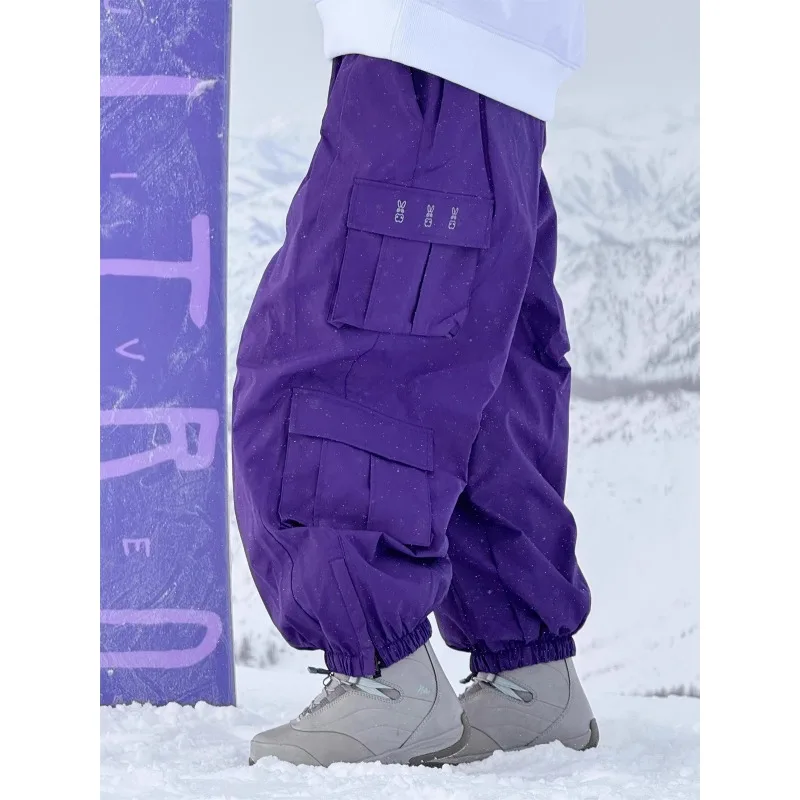 

Oversize Winter 3L Ski Pants Waterproof Snowboard Pants Breathable Thermal Outdoor Sports Keep Warm Ski Trousers Women Men