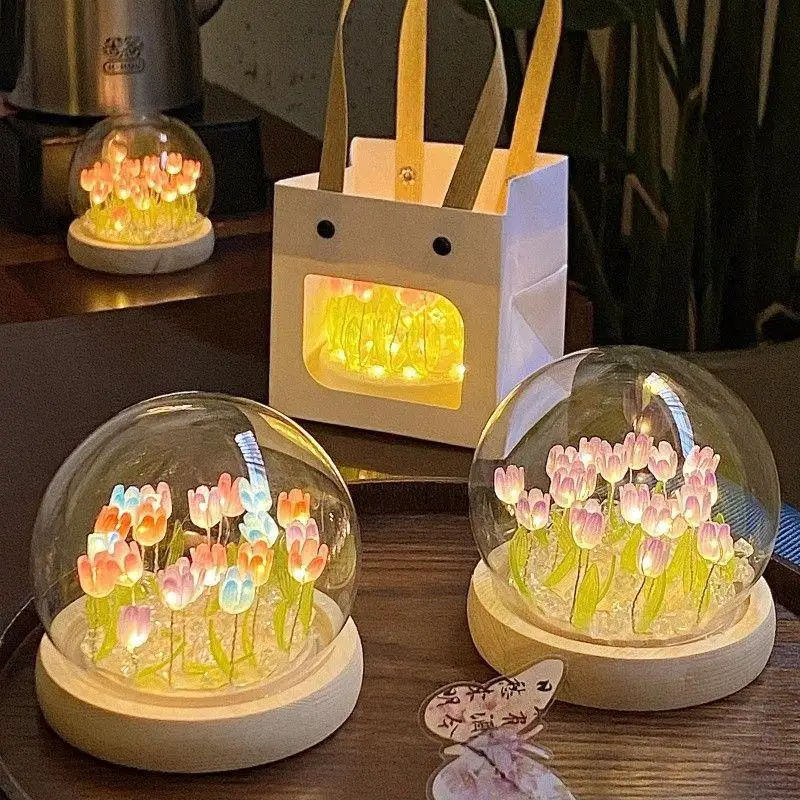 New Sale 1PC Transparent Girl Heart Creative DIY Nightlight Luminous Toy Gift Decoration