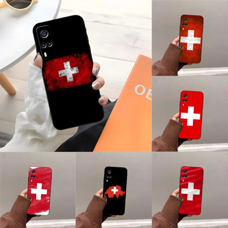 Swiss National Flag Phone Case For VIVO Y31 T1 Y33S Y21 Y76S Y74S Y73 X80 NEO5 IQOO Z6 9 NEO05S S12PRO Y26S V23 PRO Cover