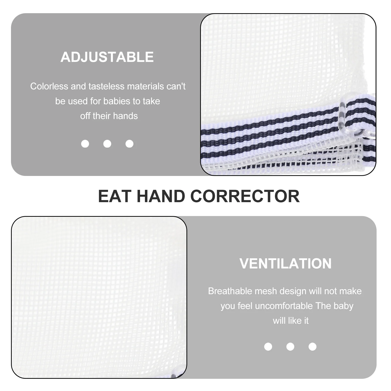 قفازات سدادة لدغة الإصبع للأطفال، واقي إبهام الطفل، واقي مضاد للامتصاص، قابل للتنفس، سريع الجفاف، أصفاد شبكية سهلة التنظيف وقابلة للتعديل #1