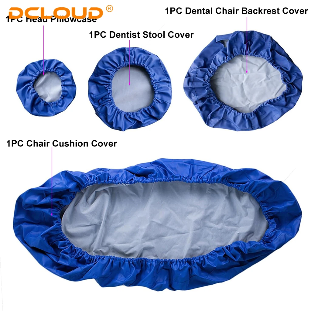 4Pcs/Set Dental Chair Cover Elastic Waterproof PU Protective Case 10Colors Leather Unit Chair Seat Sleeves Dentistry Accessories