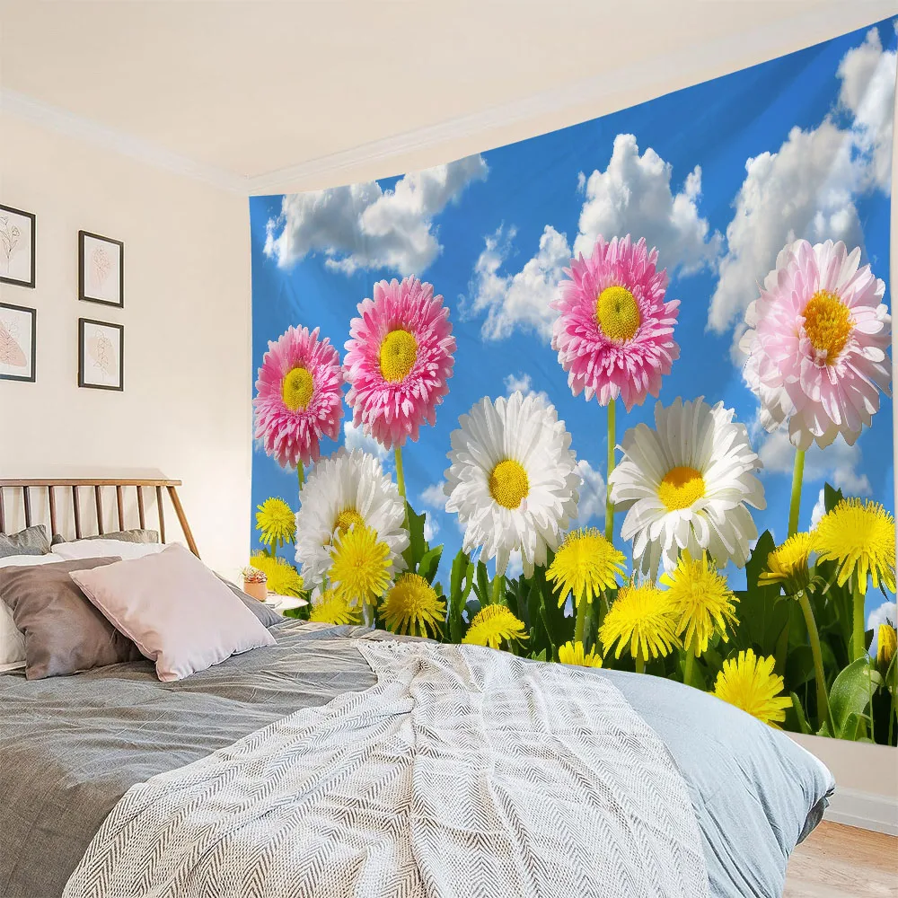 

Lotus Swan Art Tapestry Wall Hanging Flower Landscape Living Room, Bedroom, Dormitory Decoration Home Decoration tapestry