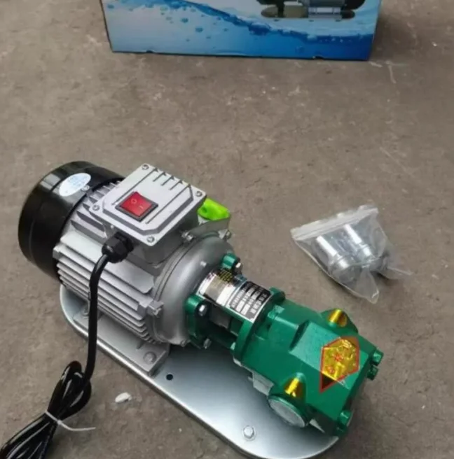 WCB-75 Electric Oil Pump - 750W 220V Self-Priming Cast Iron Gear Pump for High Viscosity & High Temp Applications