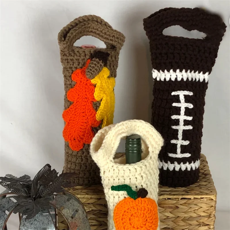 

Праздничный чехол для винной бутылки, вязаная шапка Санты, свитер, одежда, набор для вина, платье для винной бутылки в ресторане, рождественские украшения, детский подарок