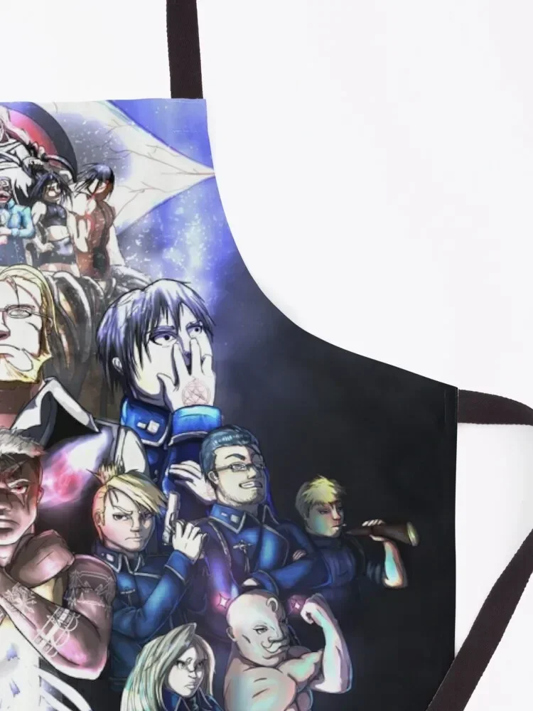 ملصق فيلم Fullmetal Alchemist (العنصر الذهبي) مريلة مطبخ رجل على الطراز الياباني لفتاة المئزر