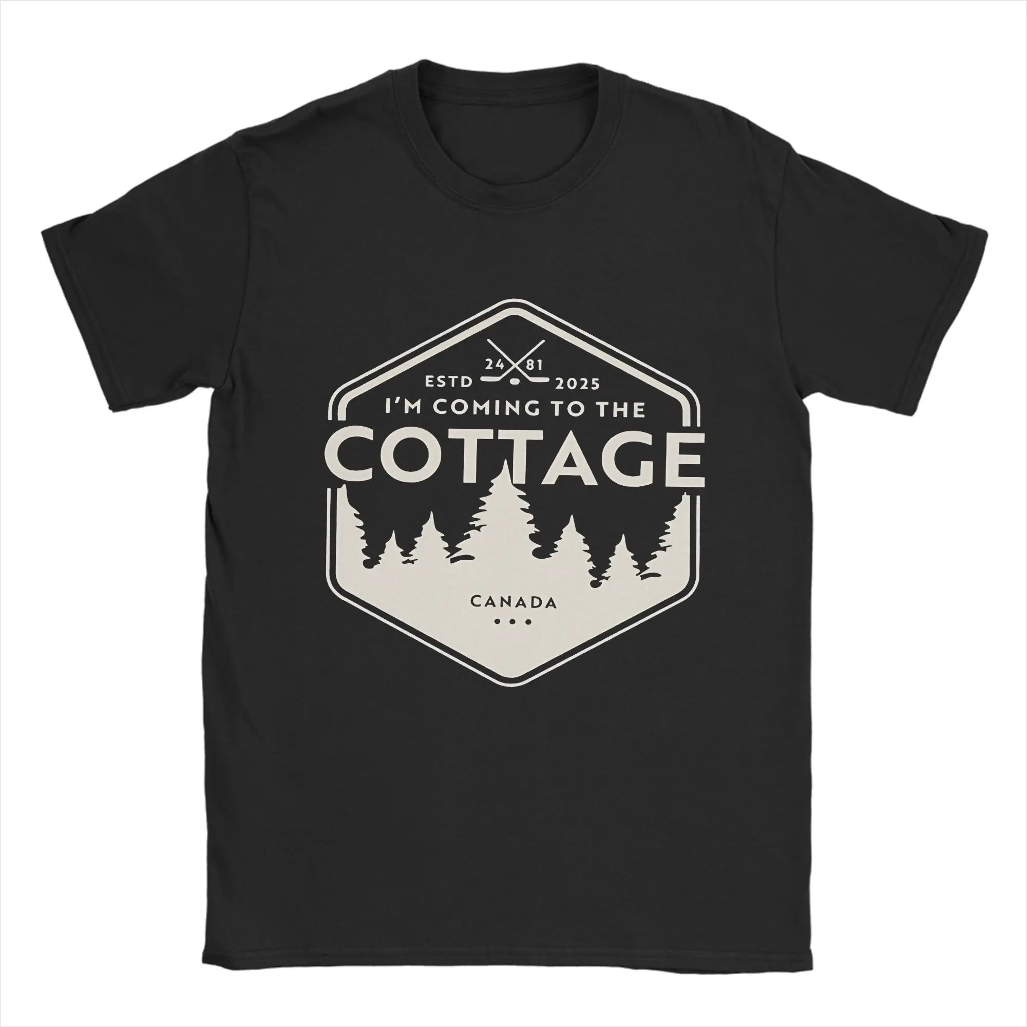 Men IM Coming To The Cottage Romance Hockey T Shirts Heated Rivalry Pure Cotton Clothes Novelty Round Neck Tees Big Size T-Shirt