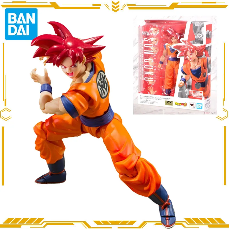 반다이 오리지널 S.H.Figuarts 드래곤 볼 슈퍼 손오공 액션 피규어 장난감 소년 소녀 선물 소장 모델 장식품