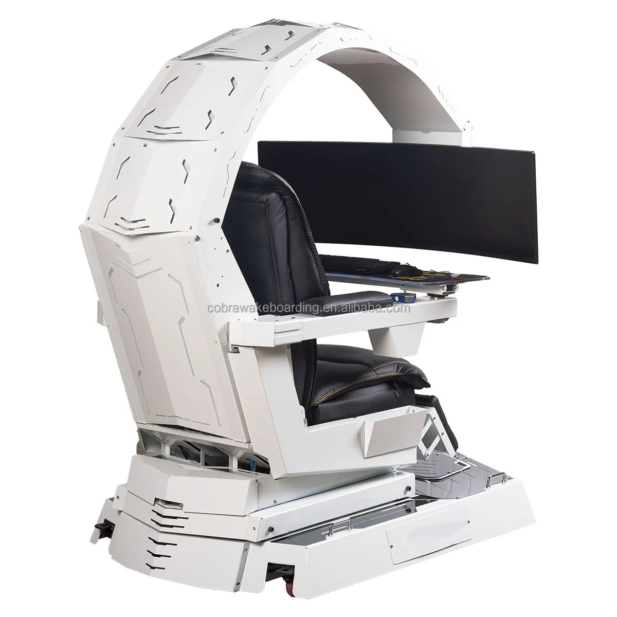 IW-R1 Zero gravity  reclined workstation chair IW IR GIMI COCKPIT for gaming, works triple monitor Tilting rig