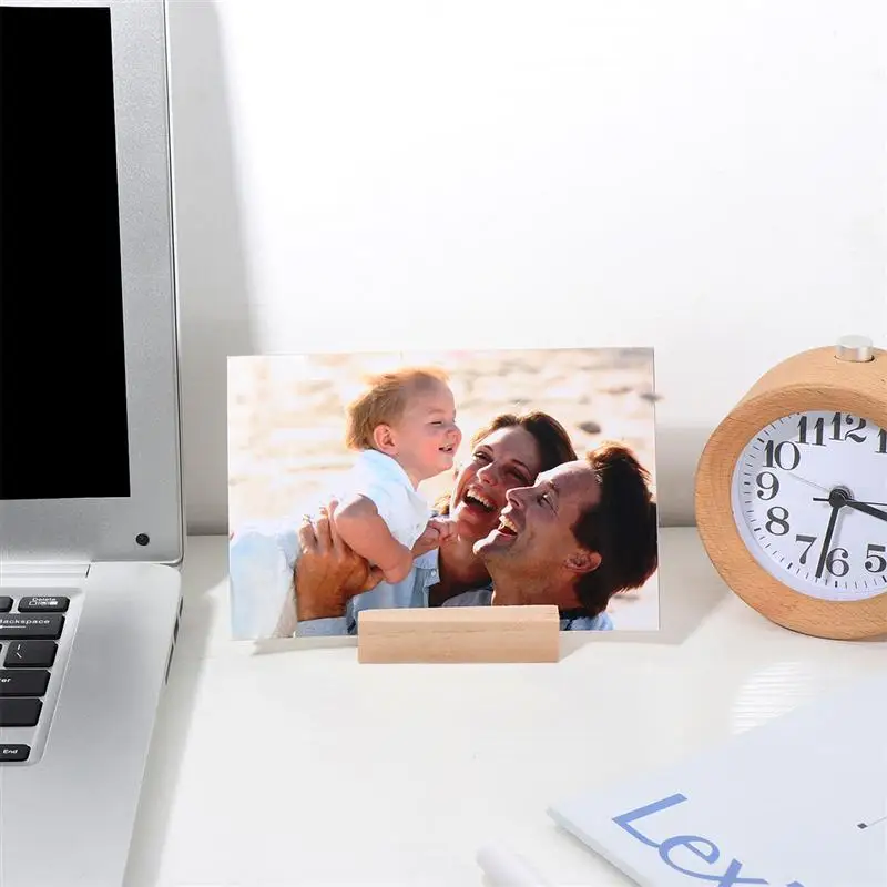 Imagem -06 - Madeira Display Table Holders Stand Business Desk Holder Picture Sign Display Cards Acessório de Escritório Desktop Case Organizer Foto de Madeira