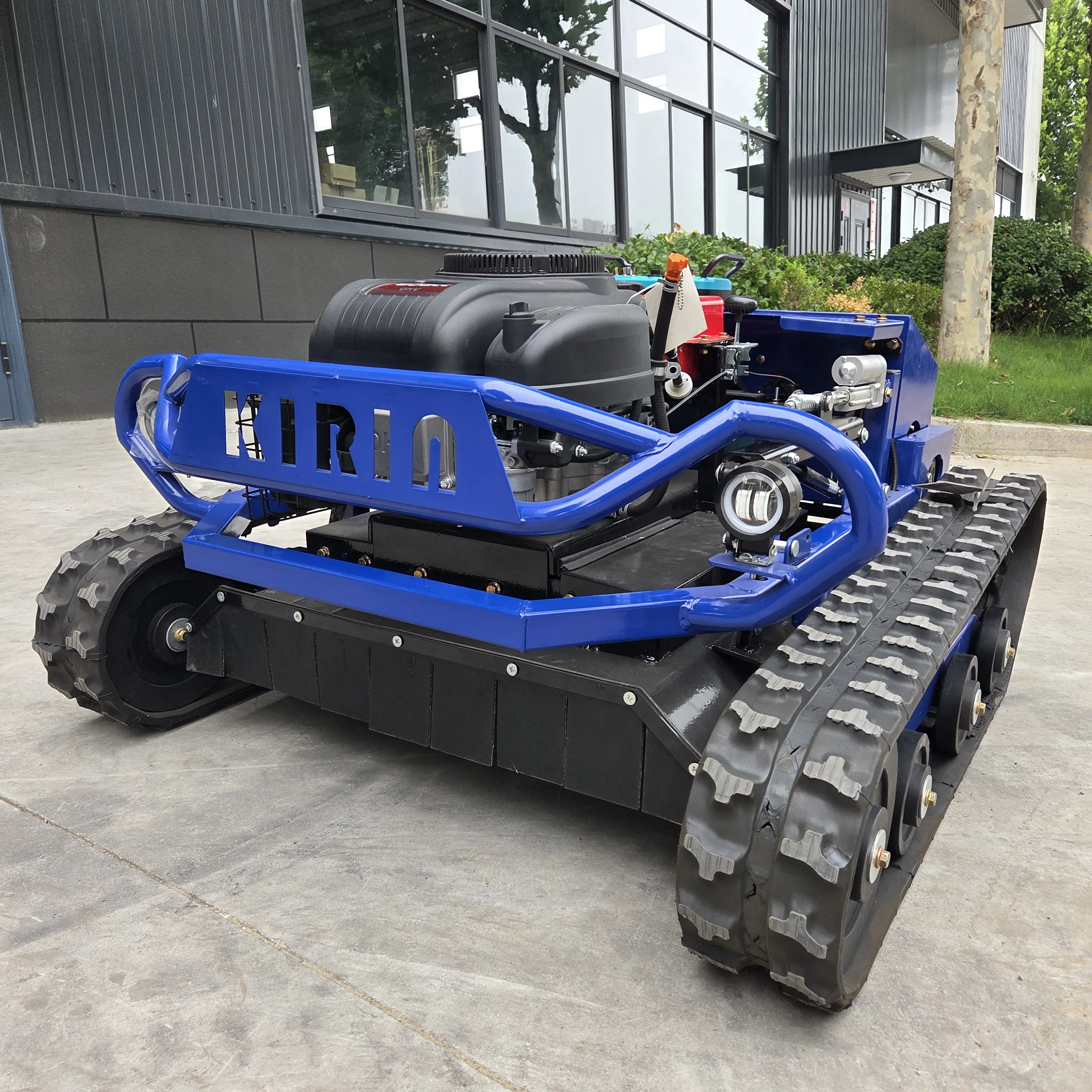 

Electric Self-Propelled 4-Stroke Lawn Mower with Remote Professional DIY Cordless Rotary Grass Cutter Crawler Mower