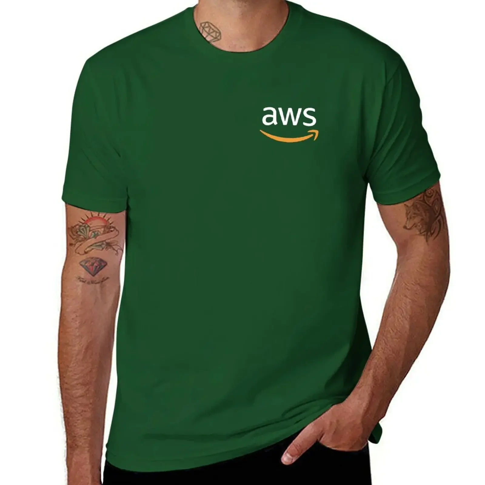 plain new edition Aesthetic clothing korean fashion plain t shirts men AWS Developer Logo v2 T-Shirt harajuku