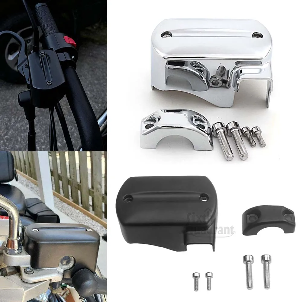Motorcycle Brake Master Cylinder Reservoir Cover Aluminum Black Fit For Yamaha V-Star 650 1998-2012 Yamaha V-Star 950 2009-2013