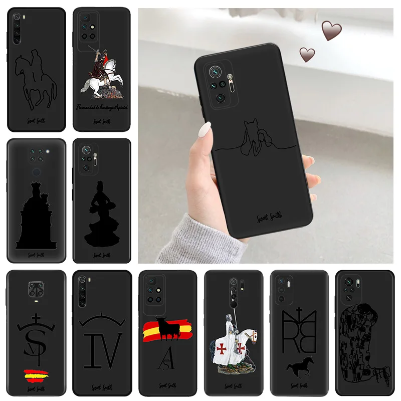 Silicone Soft Phone Case for Redmi 9c 9a 9i a1 a2 Plus k60 k60e k50 k40 Note 9 Pro 9s 9t 8 8t 7 cc9 Horse Knight King Cover