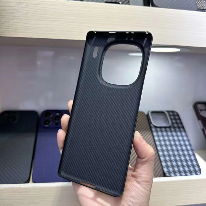 JIT Case for IQOO 12 Pro ＆ IQOO12 Ultrathin Real Carbon Fiber Aramid Anti-explosion Mobile Phone Protective Cover Protection