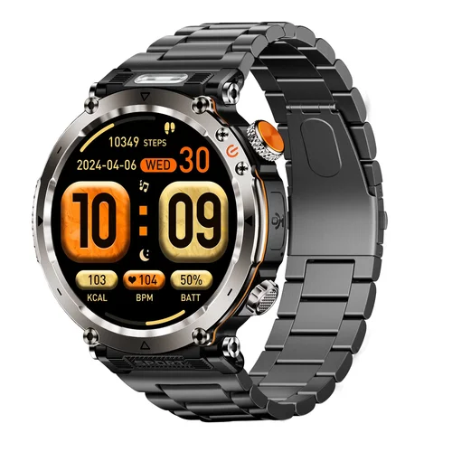 Reloj inteligente HT30 militar GPS resistente al agua diseño Original para hombres Bluetooth llamada Monitor de salud con linterna LED más de 100 deportes