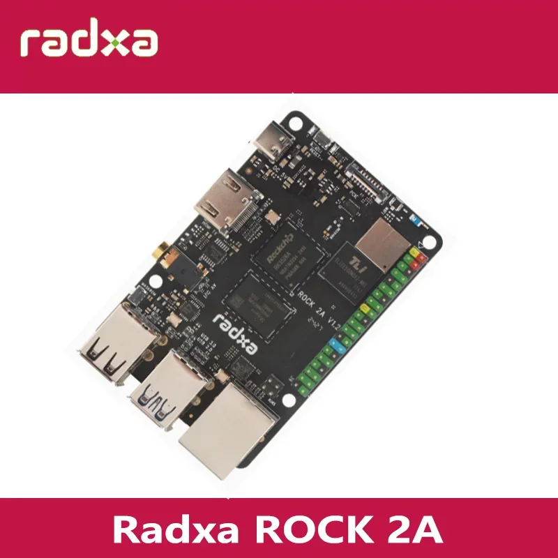 Placa multimídia Quad-Core Radxa ROCK 2A RK3528A, suporte 4k WiFi6/Bluetooth 5.4