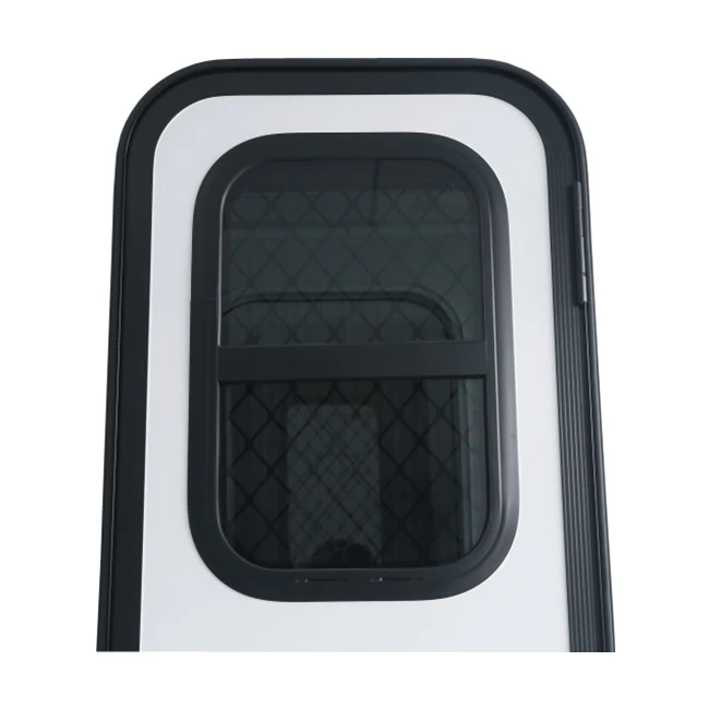 TONGFA Hot Selling Caravan Motorhome RV Aluminum Panel Entry Door With Lifting Window