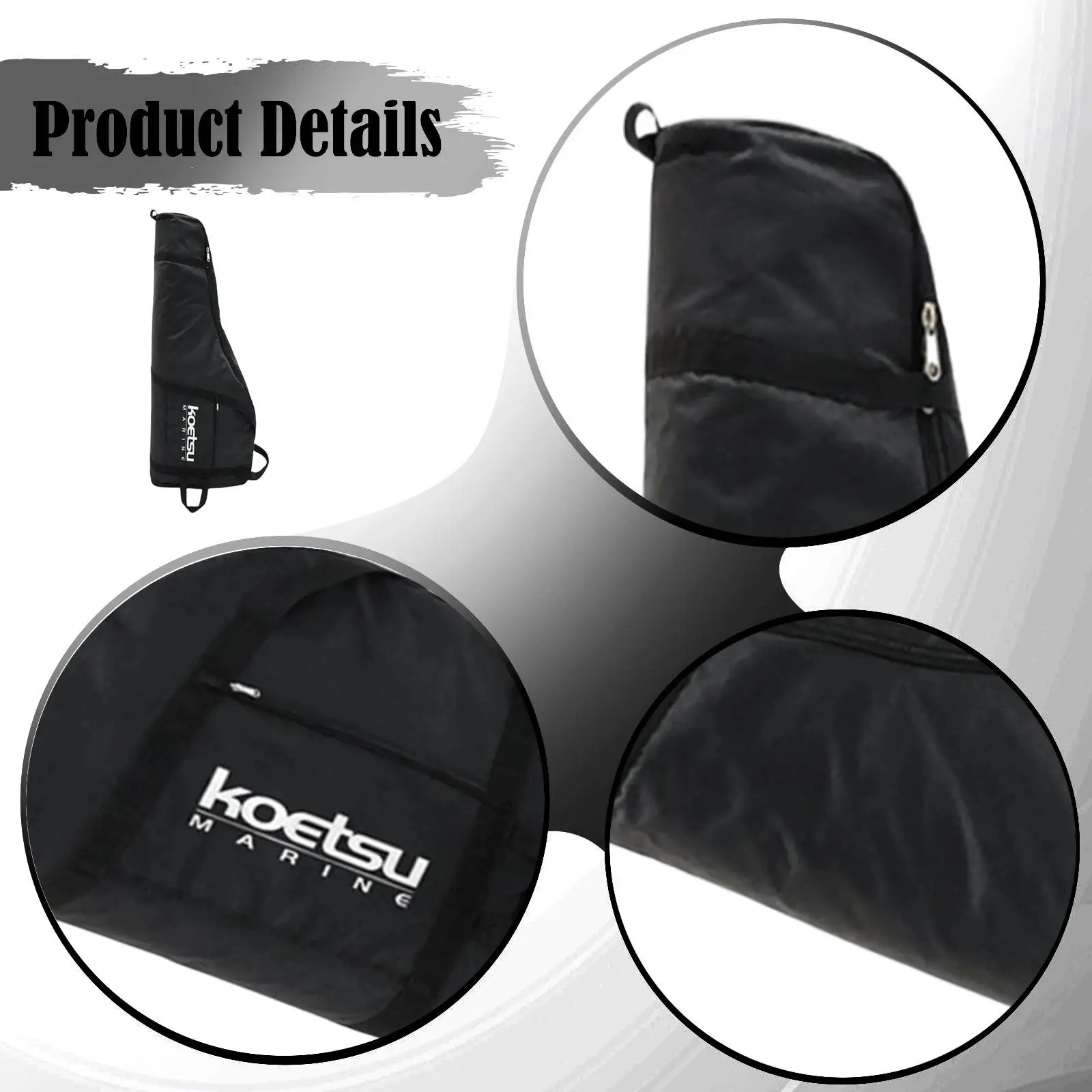 

Outboard Motor Storage Bag Black Dustproof Thickened Interior Padding Wear