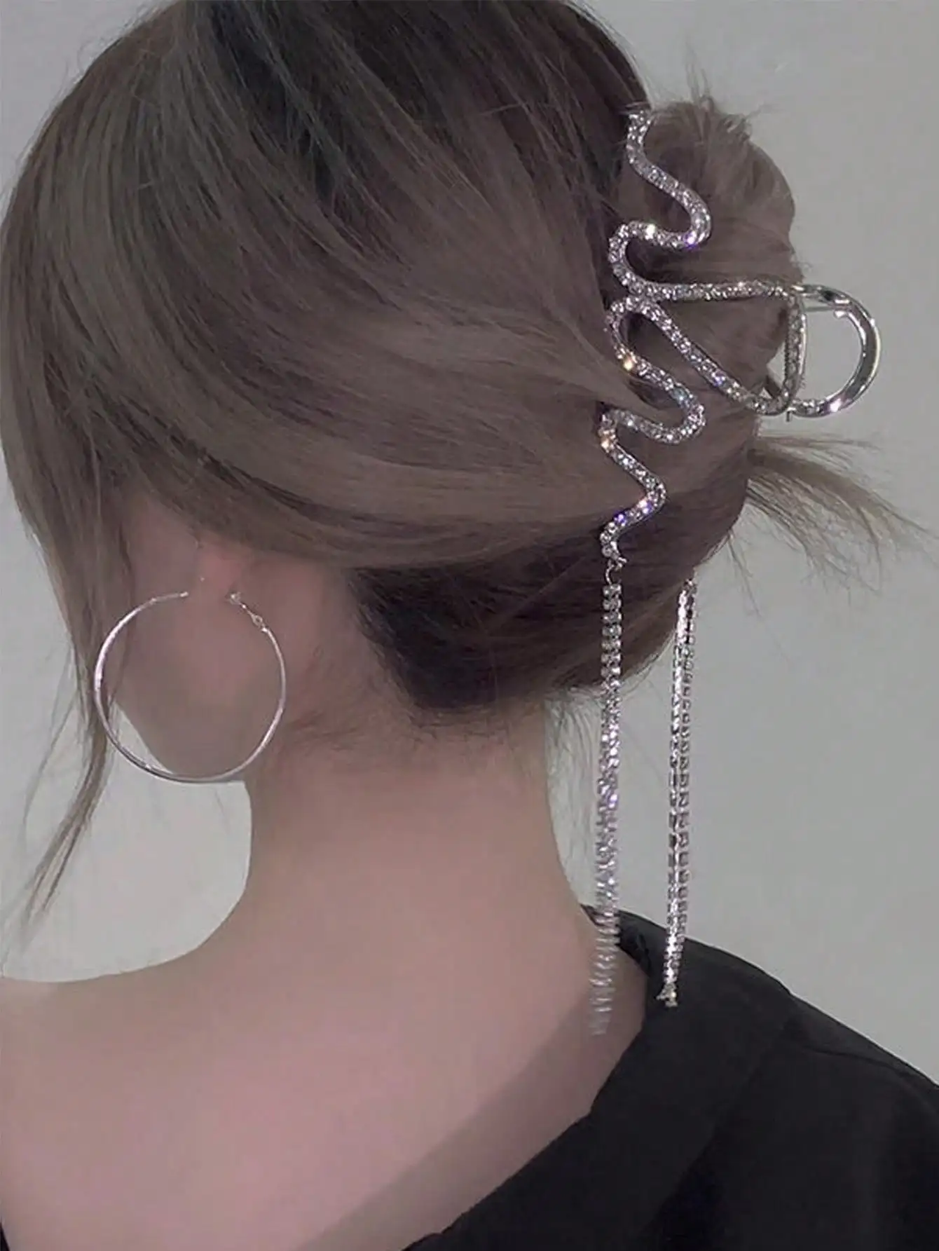

1pc Women's Rhinestone Hair Claw Clip, Hair Clips, Hair Accessories, Vacation Use