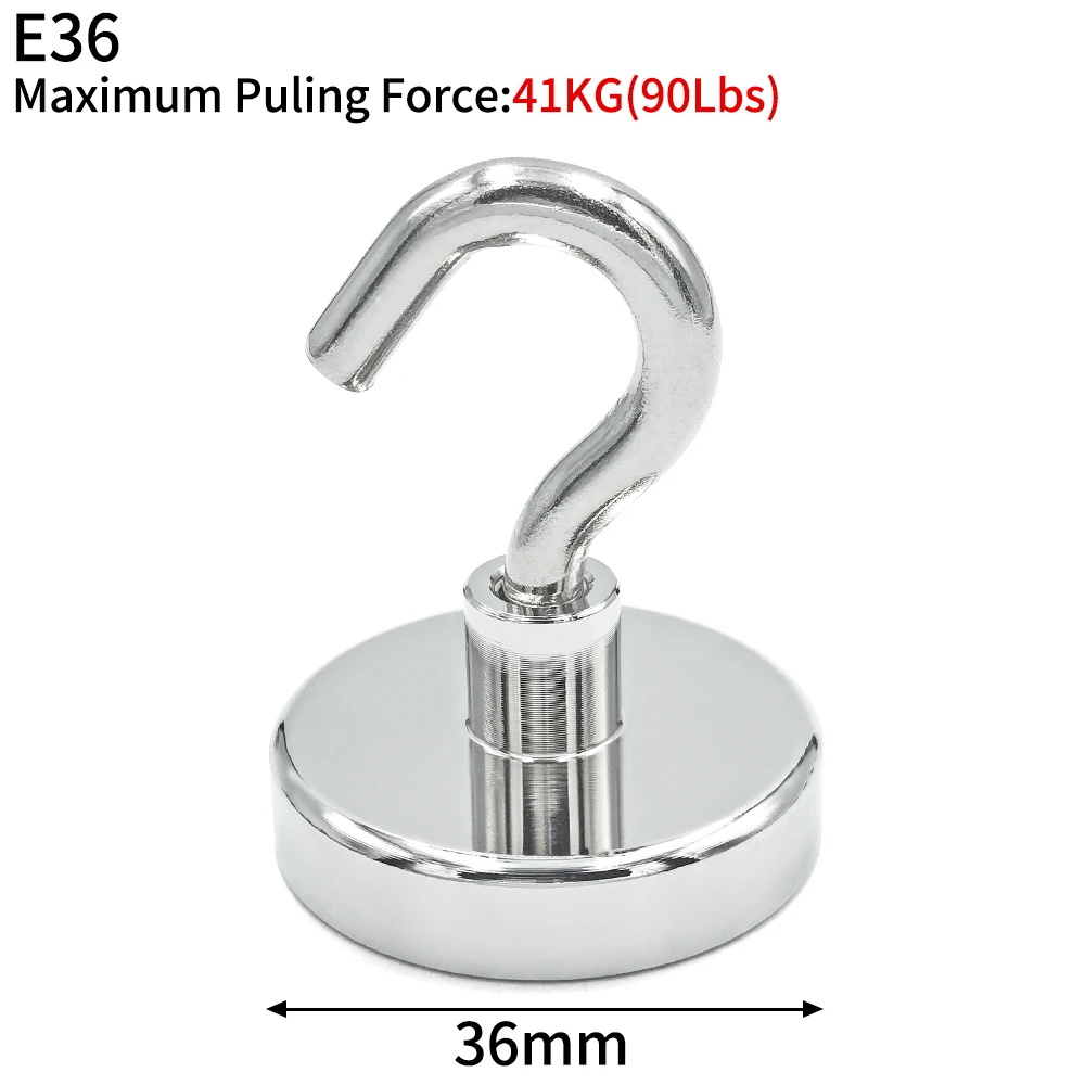 10/20 Stück superstarke, leistungsstarke Neodym-Magnethaken, Ring, Metallmagnet mit gebogenem Haken, Aufhänger zum Aufhängen, Kühlschrank, Wand, Schlüssel