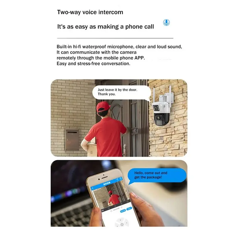 

*ONE DAY 3MP WIFI Wireless Binocular Camera HD Full-Color Night Vision Surveillance Camera Outdoor Waterproof Camera EU Plug