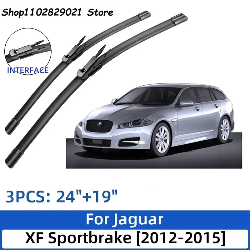 

For Jaguar XF Sportbrake 2012-2015 24"+19"Front Rear Wiper Blades Windshield Windscreen Window Cutter Accessories 2014 2015