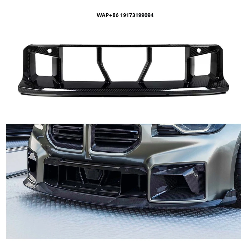 

OEM Style 100% Real Dry Carbon Fiber Front Bumper Lower Grill Kit for B-MW G87 M2 2023+ Car Lower Grille Cover