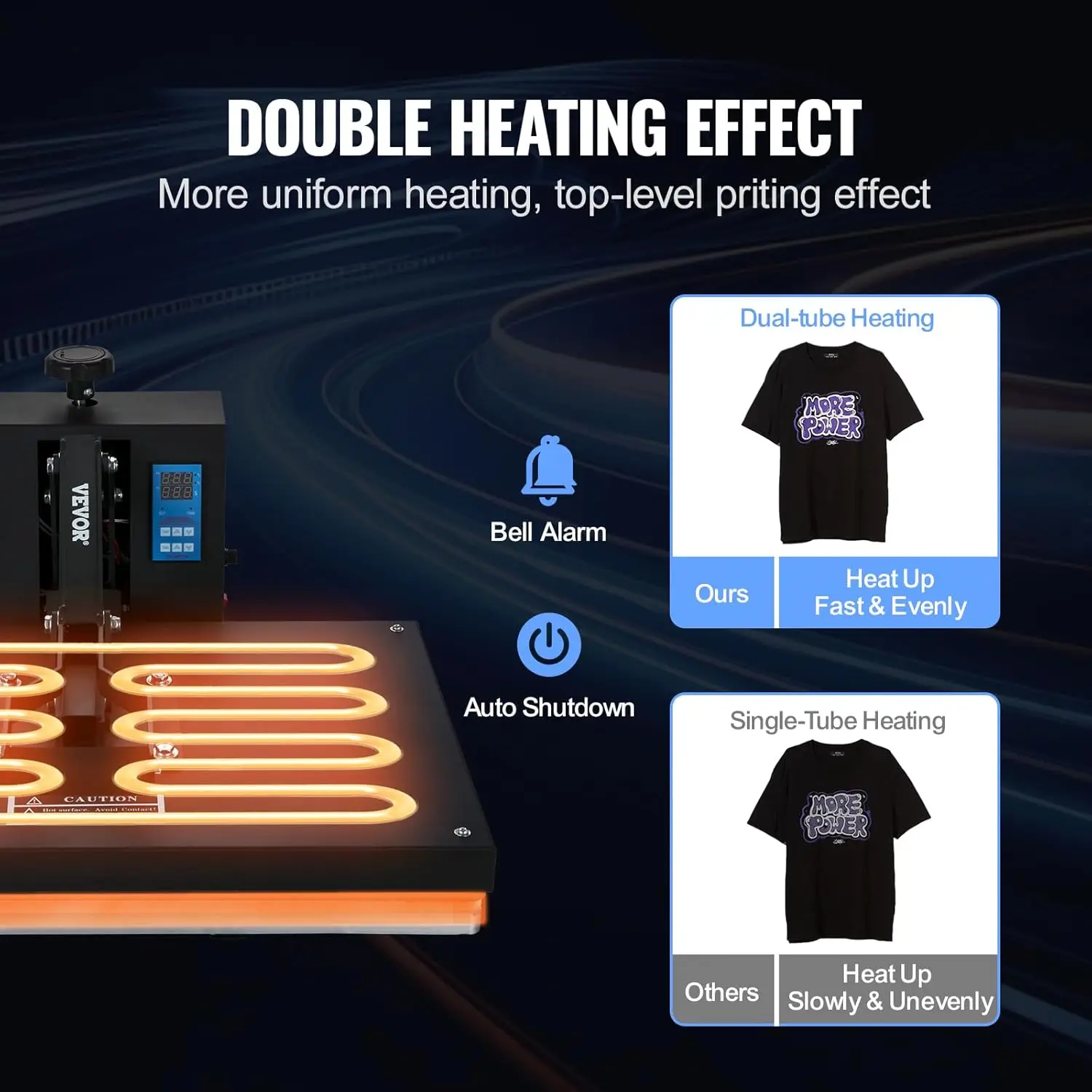 Heat Press 16x24, 1700W Power Heat Press Machine, Fast Heating, High Pressure Heat Press Machine for T-Shirt, Easy to Use, Black