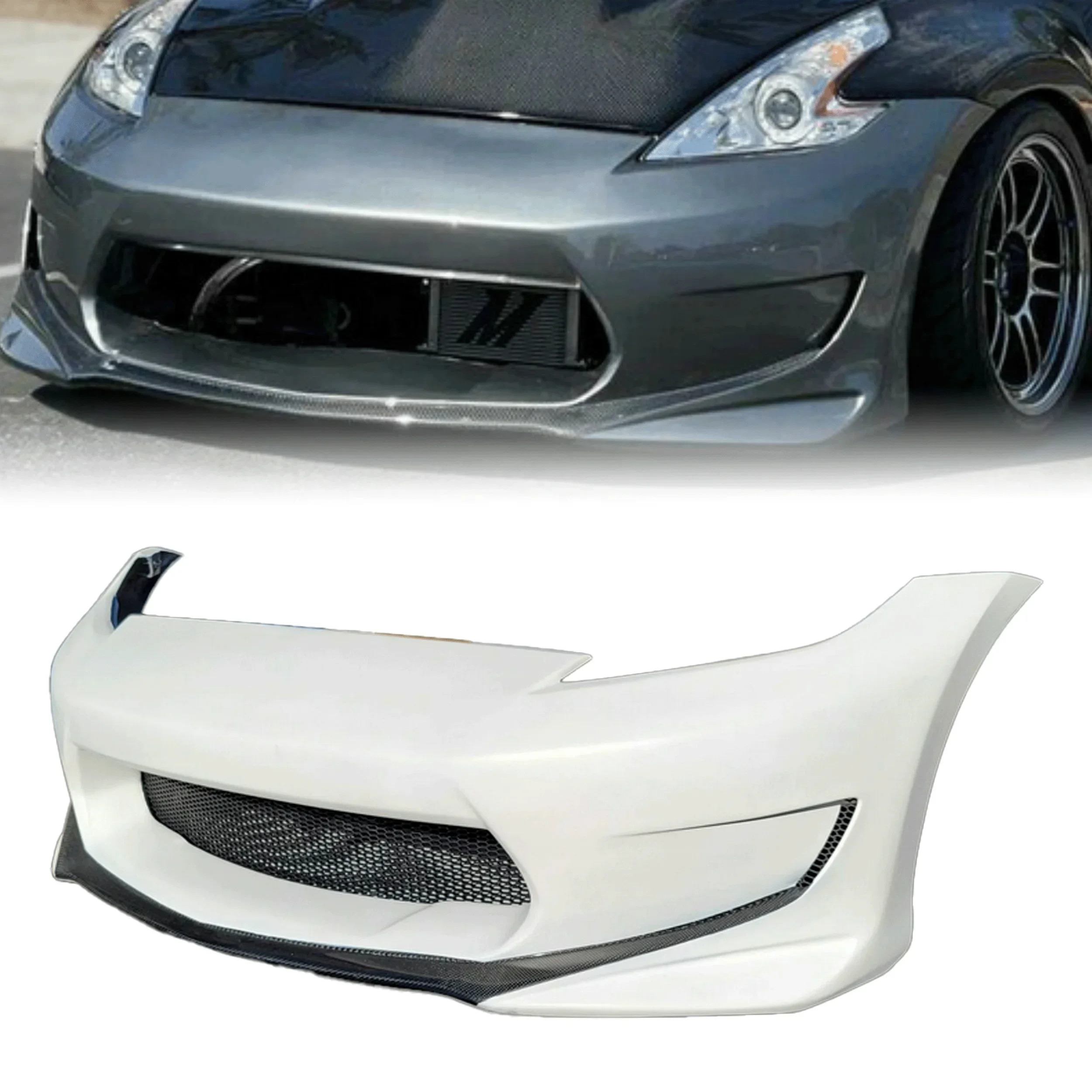 2025 hot sale Applicable toFor Fairlady 370Z Z34 AMuseType Front Bumper Car Bumper 3