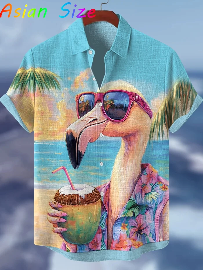 

Funny Beach Vacation Animals Hawaiian Shirts For Men Cat Raccoon Sunglass Mens Hawaii Shirts Short Sleeve Hip Hop Blouses Camisa