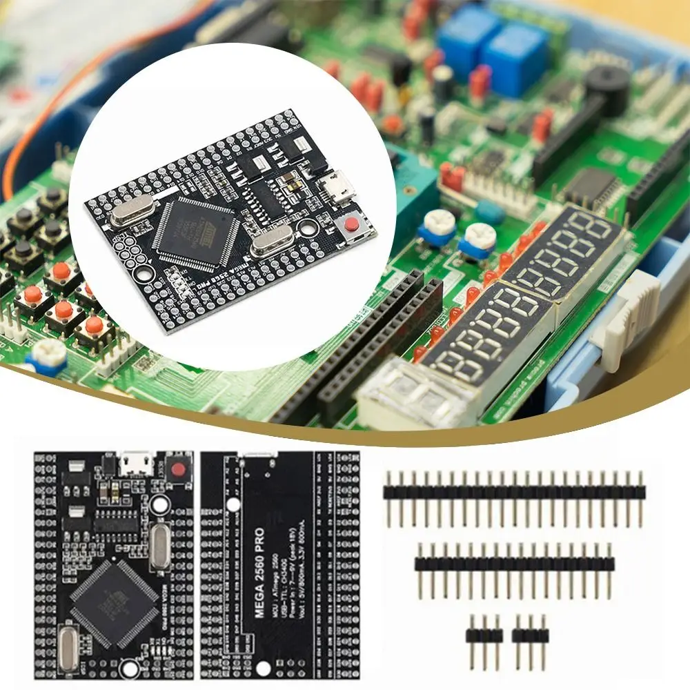 Professional ATmega2560 Mega 2560 PRO Board CH340G Embed Electronic Development Board USB Type-C ATmega2560-16AU Board