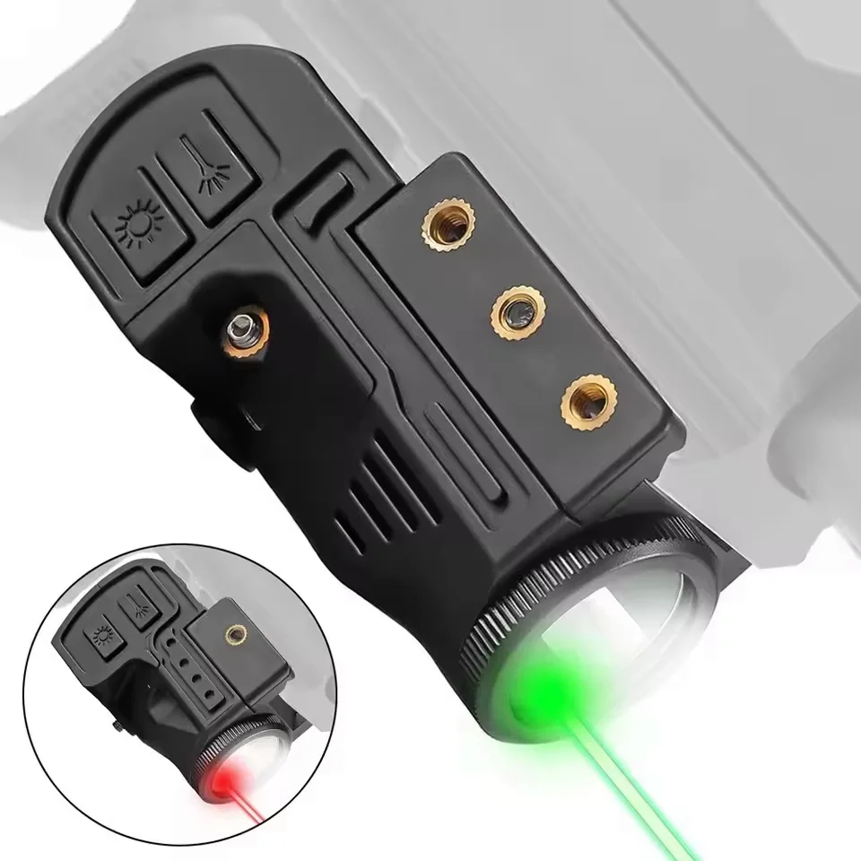 Richfire Magnetic Rechargeable Weapon Light Laser LED Combo 400 Lumens Multiple Functions Gun Flashlight for 20mm Picatinny Rail