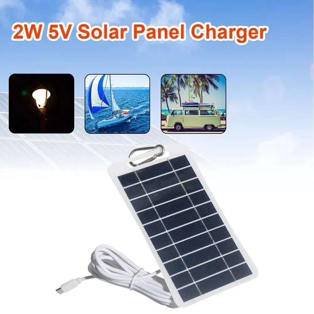 

2W 5V Solar Panel Solar Cell Battery Charger Portable For Outdoor Garden Balcony Polycrystalline Solar Panel Accessories