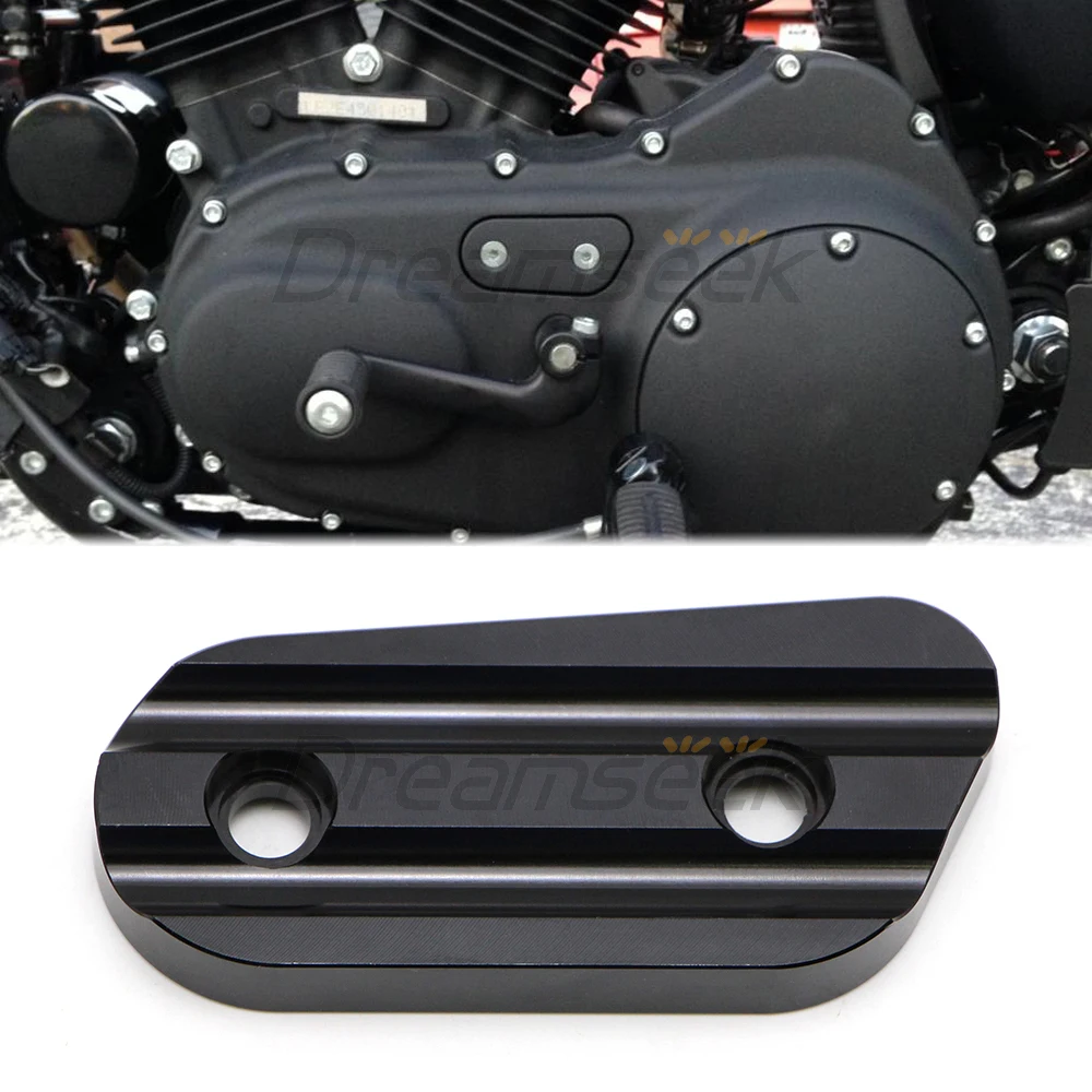 

Motorcycle Chain Inspection Cover Protector Guard for Harley Sportster XL883 XL1200 Forty-Eight 2004-2013 Black Aluminum Allory