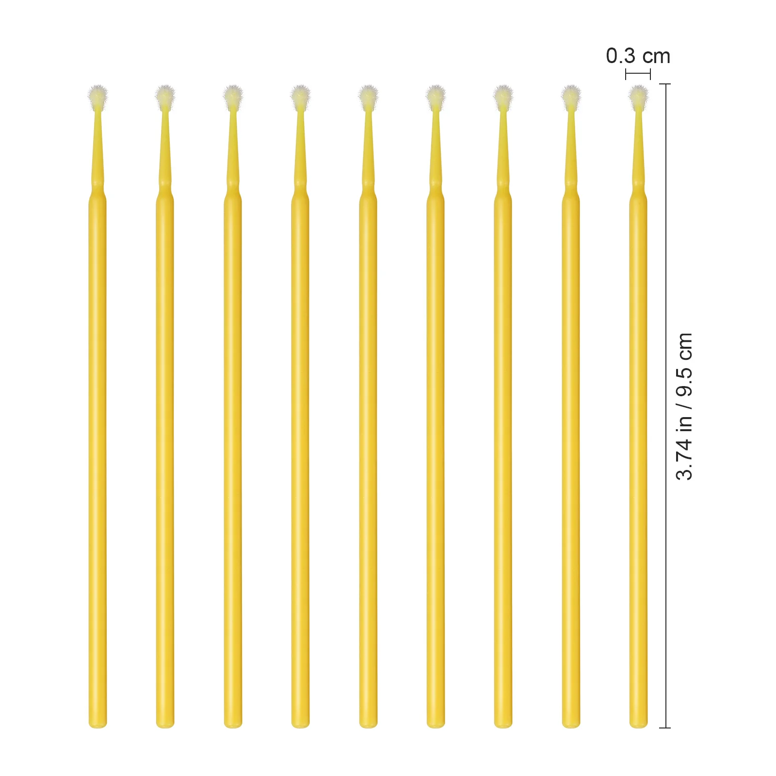 

100pcs Pollen Brush for Plants Fruit Vegetable Yellow Hand Pollination Tool Succulent Bees Flowers Yard Peach Pear Tree