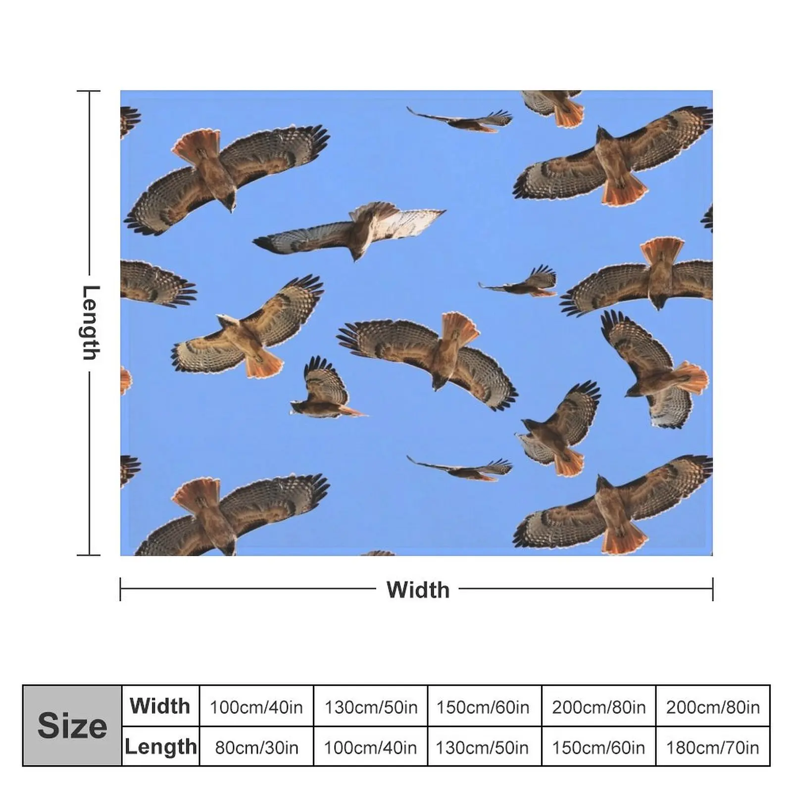 Red Tail Hawk Collage Throw Blanket For Baby christmas gifts Sofa Throw Fashion Sofas Blankets