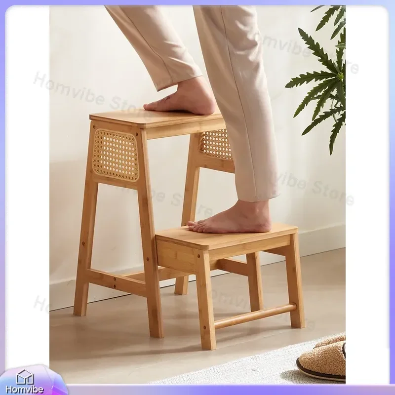Folding Step Stool 3 Step Ladder Chair Multi Functional Household Thickened Foot Pedal Bench Dual Purpose Shoe Changing