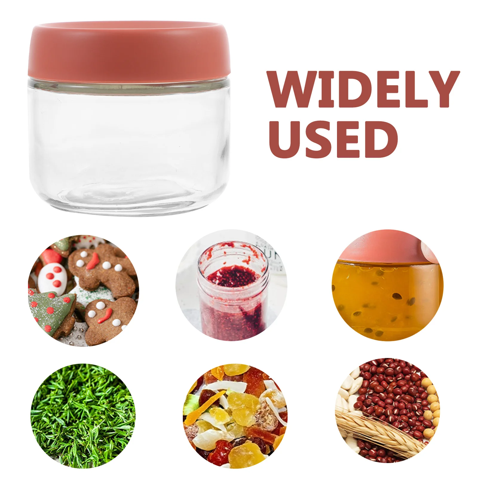 

3Pcs Glass Honey Jars Plastic Lid Airtight Sealed Storage Containers Clear Coffee Bean Jam Pot Kitchen Pantry Organizer