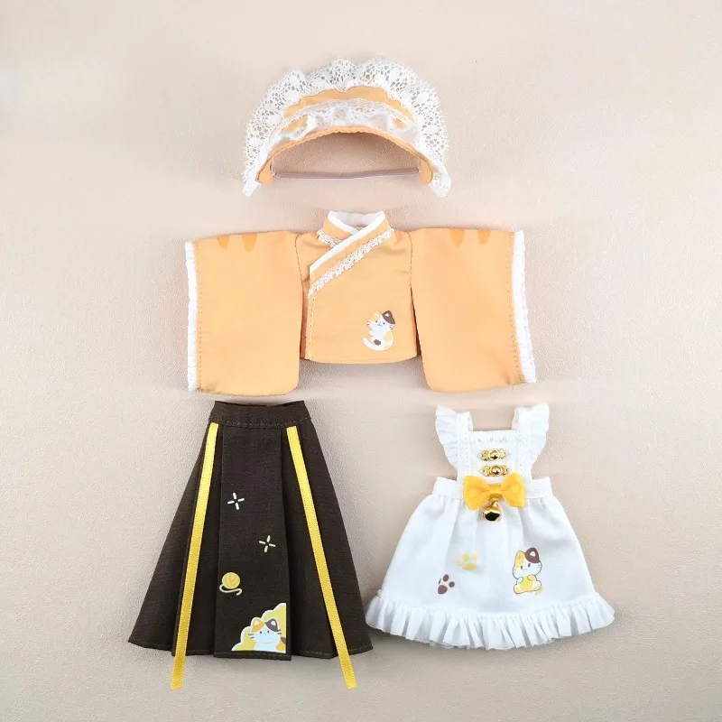 

In Stock 1/12 Scale Lace Headwear Wide Sleeved Kimono Top Small Bell Apron Set for 6'' BJD Mjd Asi2.0 Action Figure Body Decor