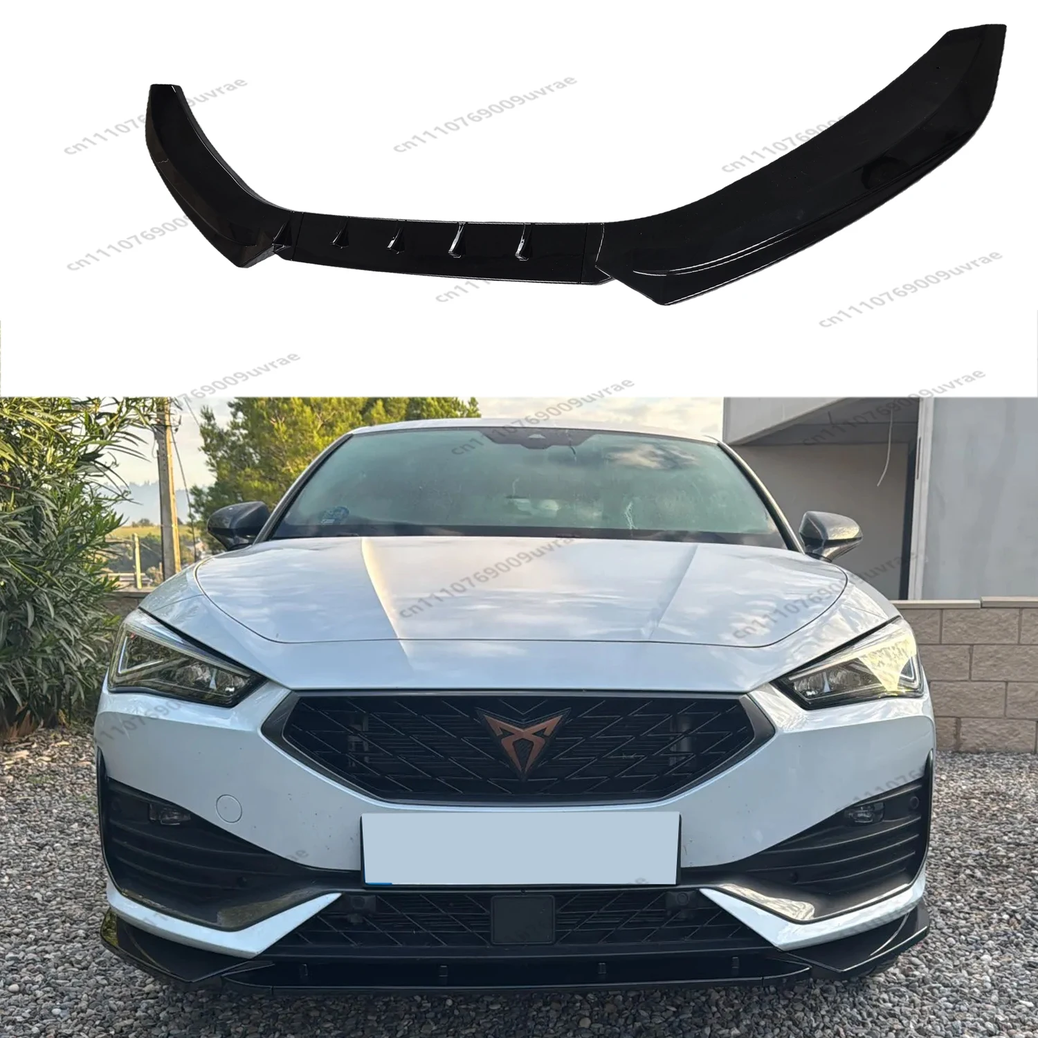 

Спойлер-диффузор Maxton Style ABS для переднего бампера Seat Cupra Leon MK4 2021-2024 (до рестайлинга), тюнинг-комплект для кузова