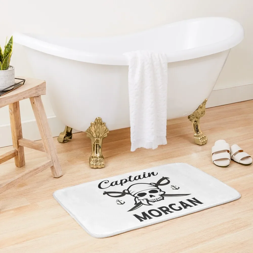 

Lover Gifts Personalized Name Gift Captain Morgan Fitted Christmas Bath Mat Non-Slip Bathroom Front Door Mat