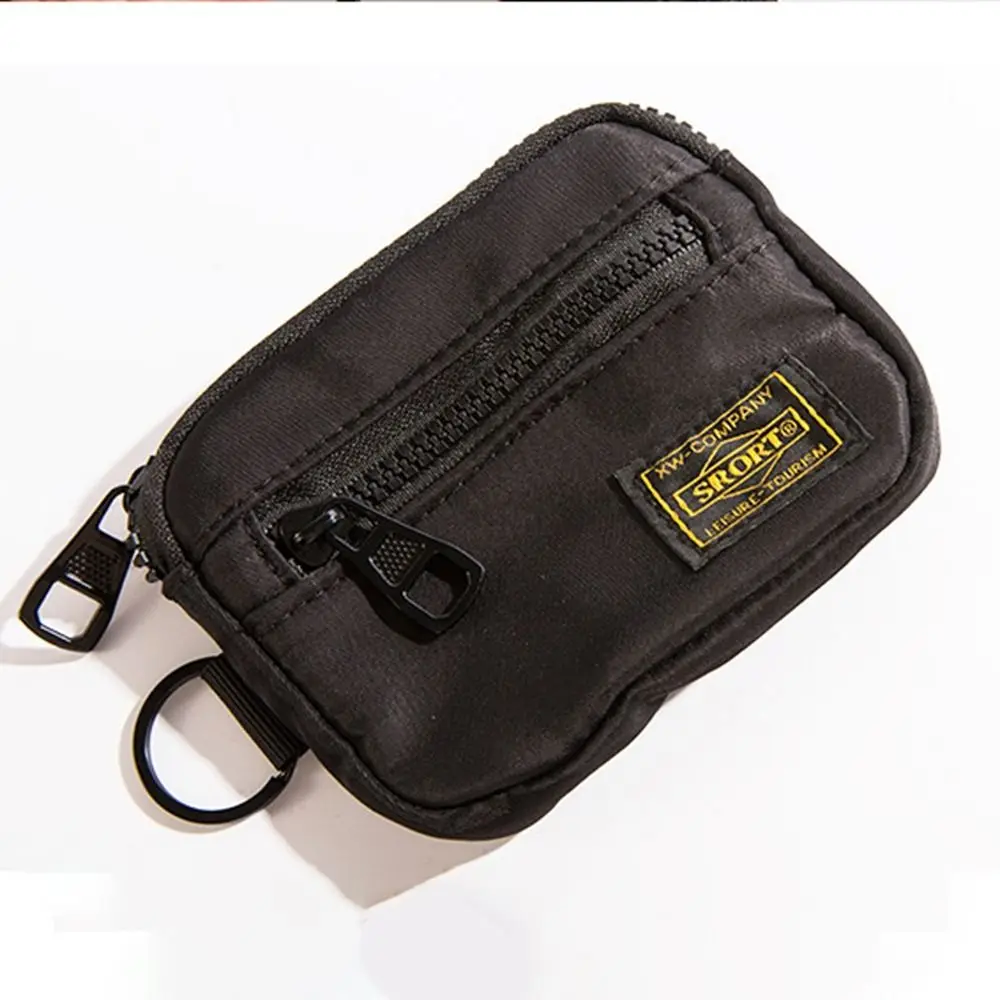 Portable Canvas Coin Purse Card Holder Oxford Cloth Zipper Short Wallet Zipper Pouch Bank Card Organizer Men Wallet Travel