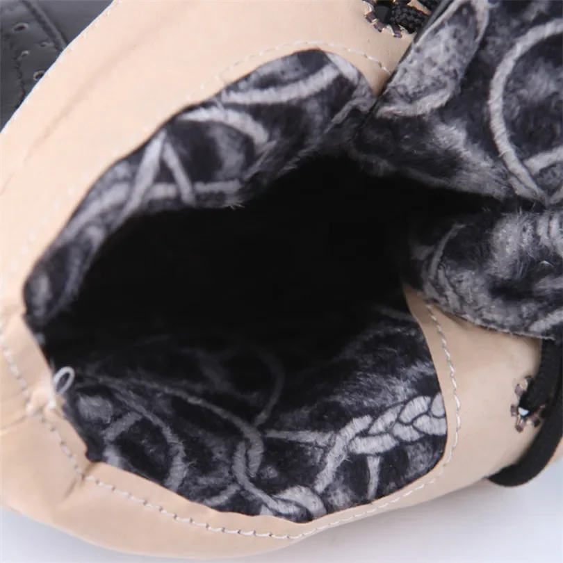 Plus Size Winter Women Ankle Boots Black Brown Black High Block Heels Round Toe Casual Office Ladies Lace Up Vintage Short Boots