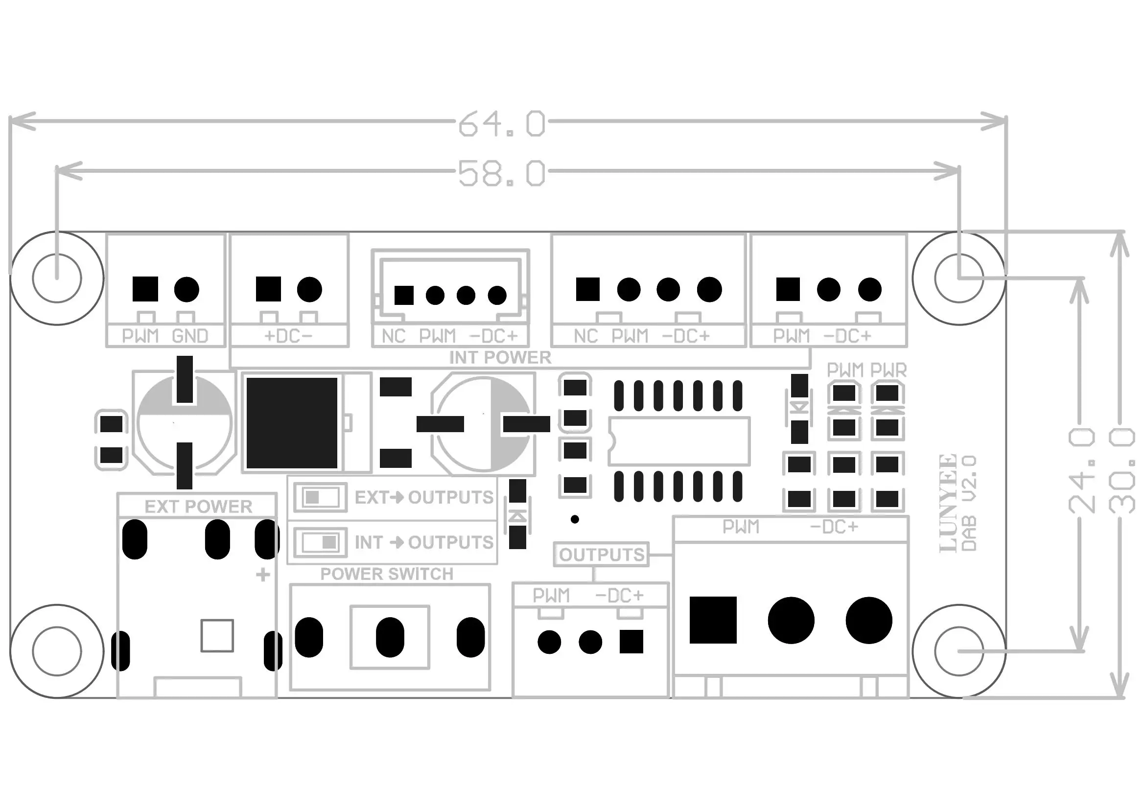 Placa do adaptador da relação do módulo do laser 20w 40w 80 suporte do conector para a máquina 2pin 3pin do cortador do gravador 4pin