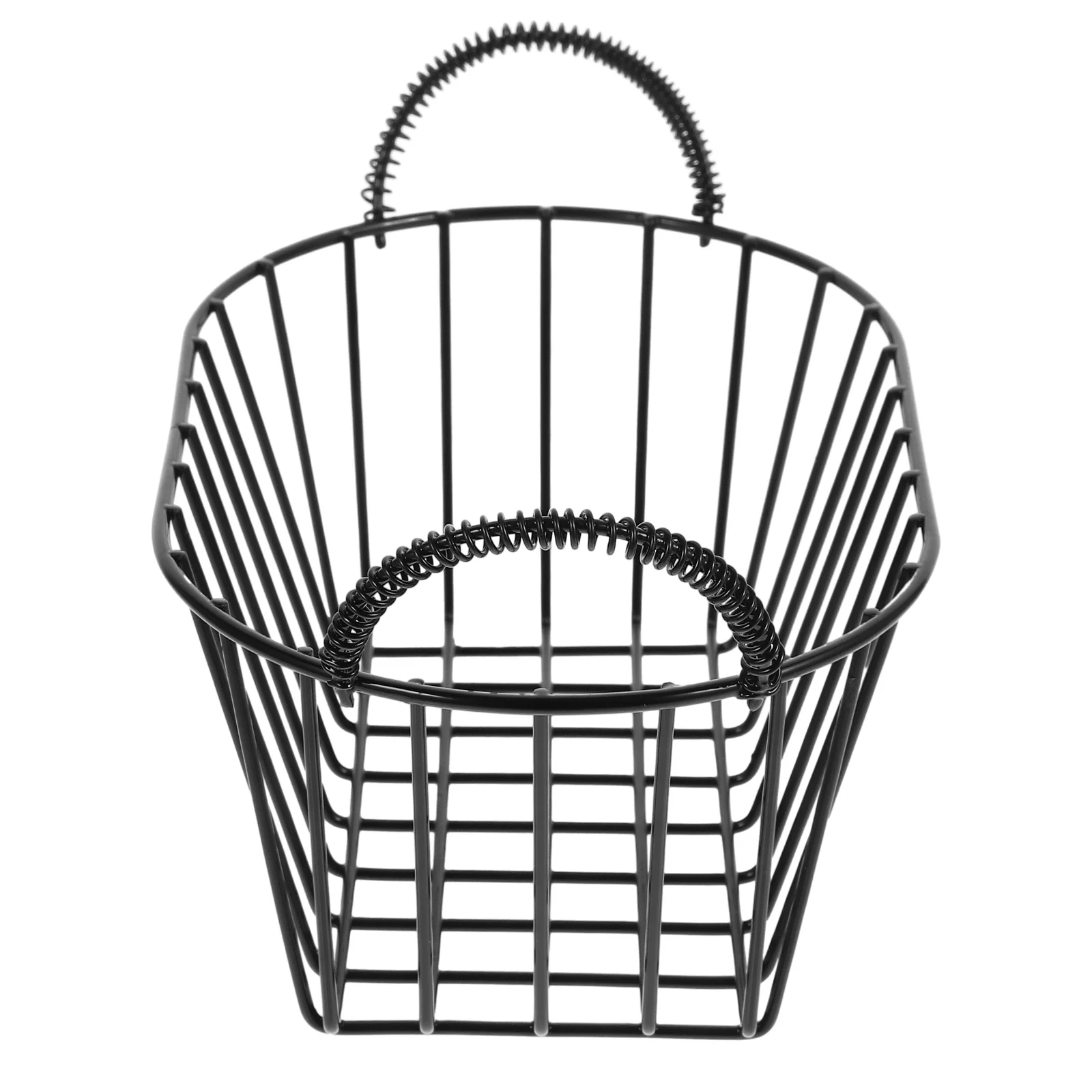 

Vintage Iron Wire Fruit Basket Double Handles Snack Storage Organizer Small Metal Wire Basket for Kitchen Vanity Desktop