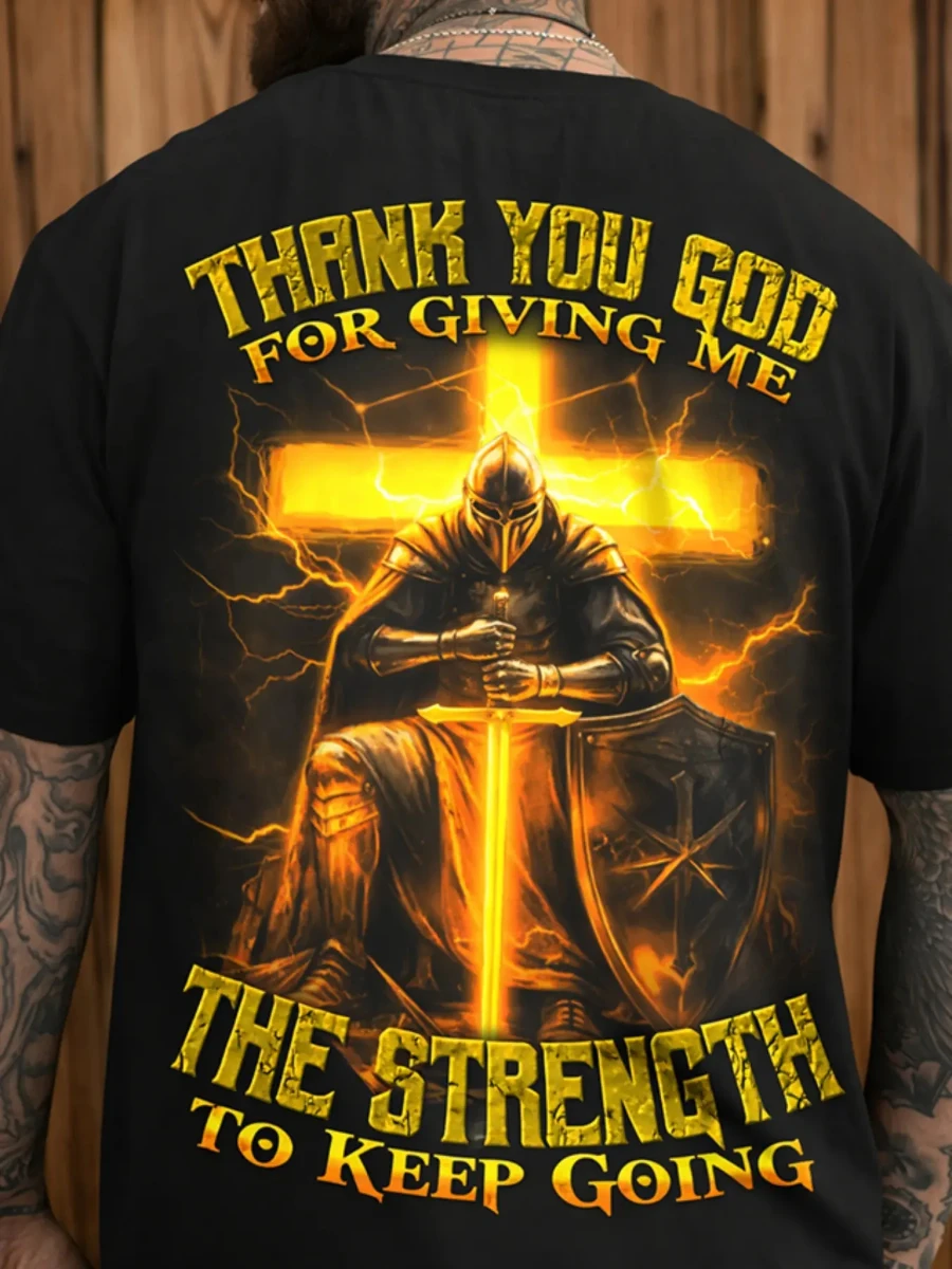 Men's Christian Faith T-shirt, Pure Cotton Y2K Street Style God's Choice Jesus Print Suitable Church Wear Hip-hop Street Style.