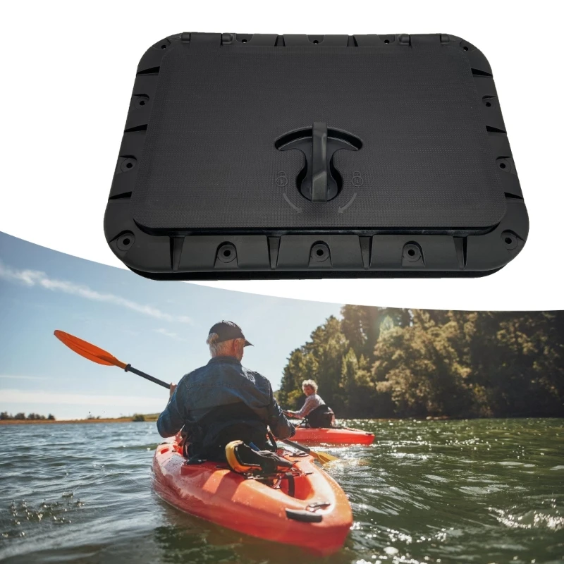 Waterproof Square Boat Hatches Cover UV Resistant ABS Material 25x35cm Deck Plate Suitable for Marine Kayak Canoe Accessories